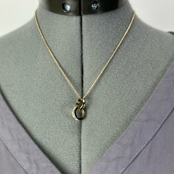 Banana Republic Jewelry - Banana Republic Silver Necklace with Double Rings 18.5”